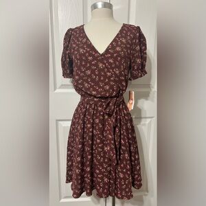 GB Gianni Bini Women’s Brown Floral Dress NWT Size S